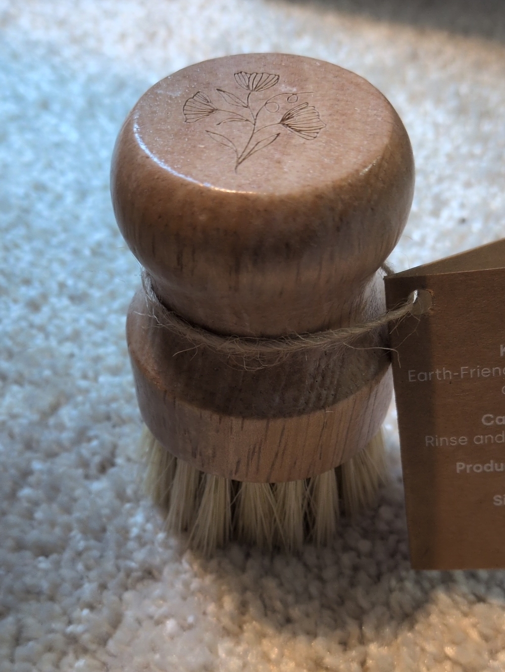 NWT Beech Woood Sisal Scrub Brush